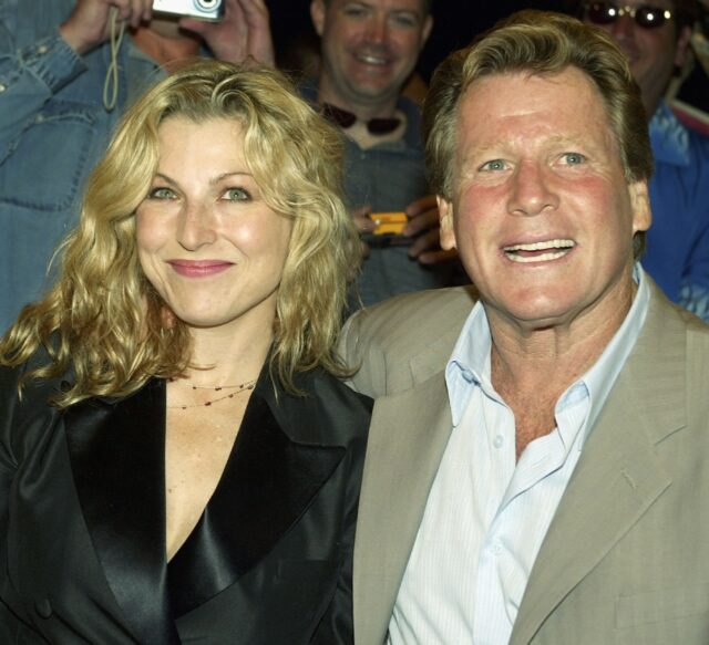 Actor Ryan O'Neal appears with his daughter Tatum O'Neal in Los Angeles on August 21, 2003