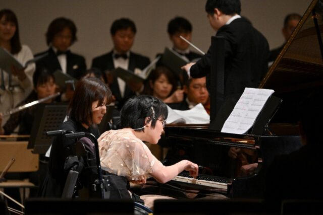At 'Anybody's Symphony No. 9' in Japan, three disabled musicians were able to perform Beet