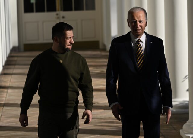 Biden and Zelensky, seen here at the White House in December 2022, have become close allie
