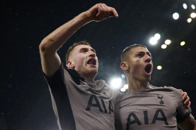 Dejan Kulusevski (left) earned Tottenham a 3-3 draw at Manchester City