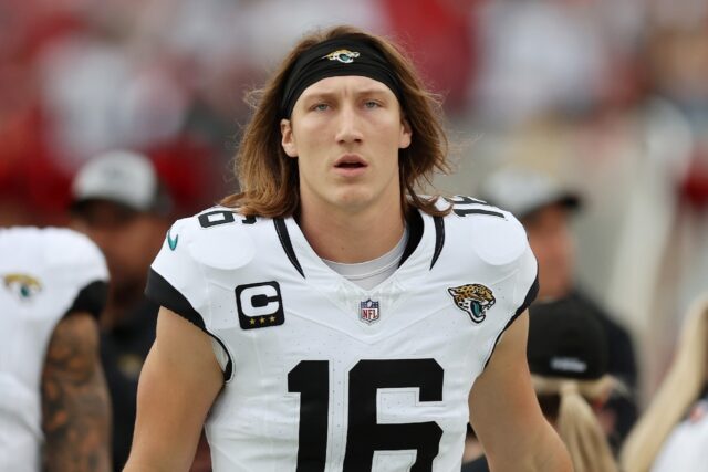 Jacksonville Jaguars quarterback Trevor Lawrence has a sprained joint in his right shoulde