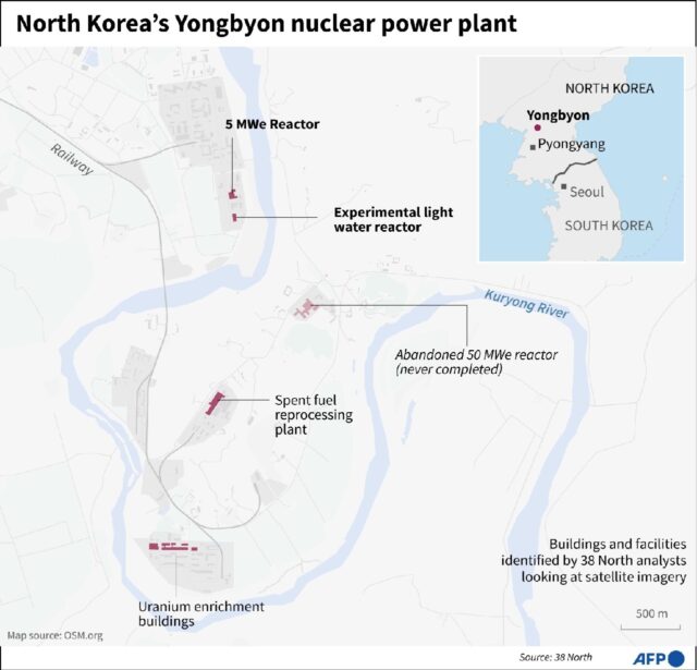 Planta de energía nuclear de Yongbyon de Corea del Norte