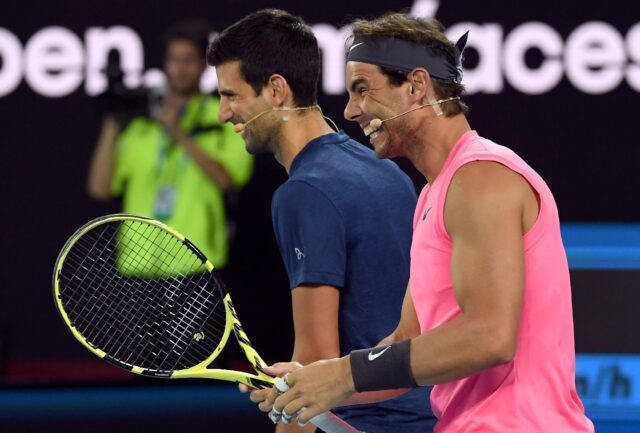 Novak Djokovic of Serbia (L) and Rafael Nadal of Spain (R) are preparing for a new season