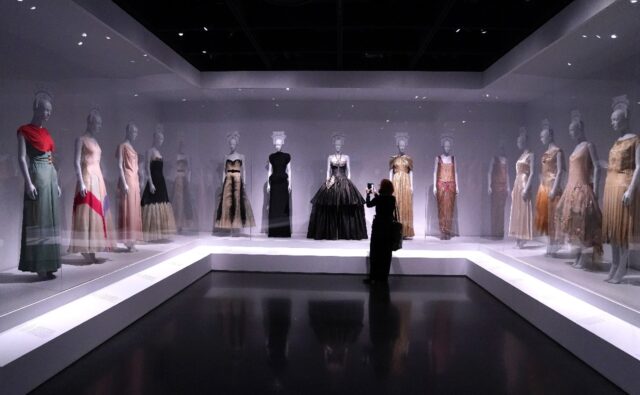 One of the centrepieces of the 'Women dressing women' exhibition is a dress by pioneering