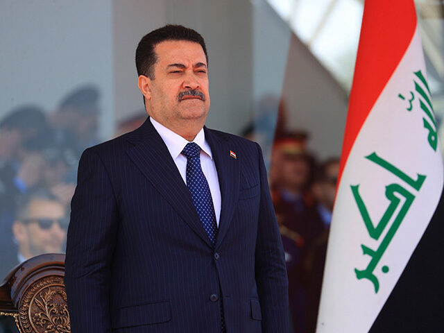 Iraq's Prime Minister Mohammed Shia al-Sudani attends a ceremony marking the Police D