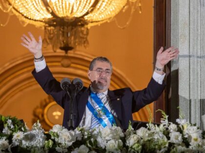 Bernardo Arévalo, Guatemala's president, speaks during an inauguration ceremony at t