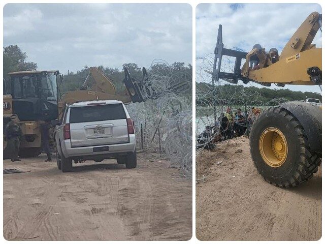 Border Patrol moves razor wire. (File Photos: State of Texas)