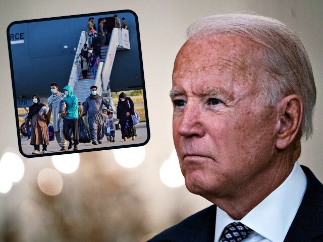 US President Joe Biden responds to questions about the ongoing US military evacuations of US citizens and vulnerable Afghans, in the East Room of the White House in Washington, DC, on August 20, 2021. - Biden said Friday he has not seen America's allies question US credibility over the conduct …