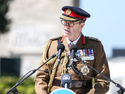 CANAKKALE, TURKIYE - APRIL 24: Chief of the General Staff UK Patrick Sanders speaks at cer