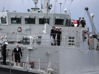 FASLANE, SCOTLAND - NOVEMBER 25: HMS Bangor returns to HM Naval Base Clyde Faslane from t