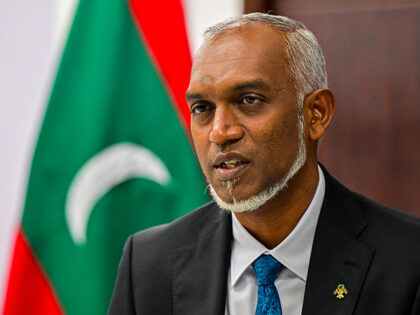 In this photograph taken on November 13, 2023, Maldives' incoming president Mohammed