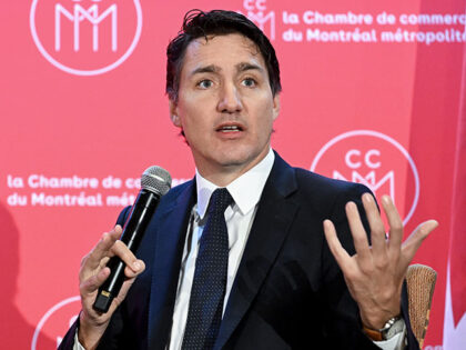 Justin Trudeau, Canada's prime minister, speaks at the Montreal Chamber of Commerce i