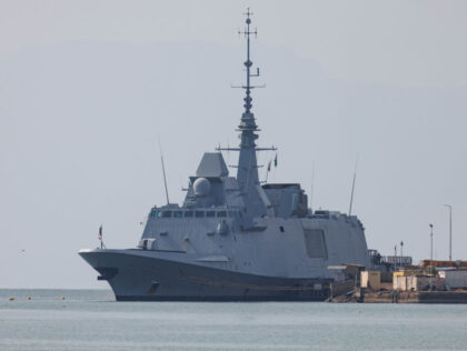 DJIBOUTI, DJIBOUTI - JANUARY 20: The French navy ship, the FS Languedoc (D653), as seen in