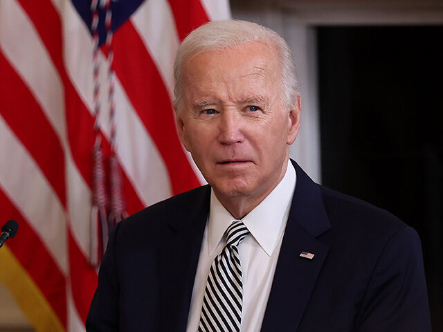 President Joe Biden attends a meeting of the Reproductive Health Task Force at the White House on January 22, 2024 in Washington, DC. Biden met with the task force to discuss reproductive health and to mark the 51st anniversary of the Roe v. Wade decision. (Photo by Kevin Dietsch/Getty Images)