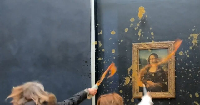 Climate Activists Hurl Soup at Mona Lisa Painting in Paris' Louvre