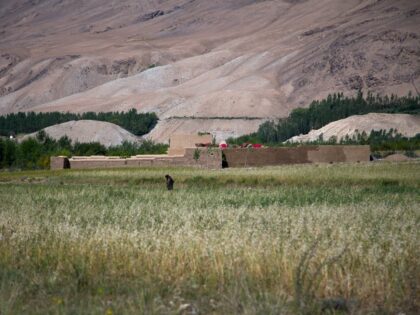ZEBAK, AFGHANISTAN - AUGUST 15: Pamiri house in front of a mountain, badakhshan province,