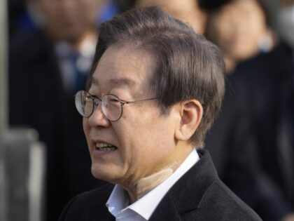 South Korean opposition leader Lee Jae-myung leaves a hospital in Seoul, South Korea, Wedn