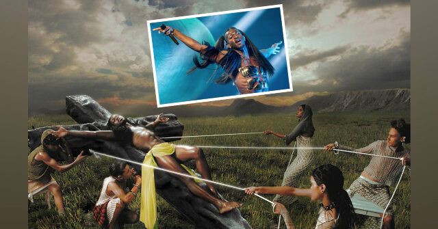 Rapper Lil Nas X Hangs on a Cross in 'J Christ' Cover Art