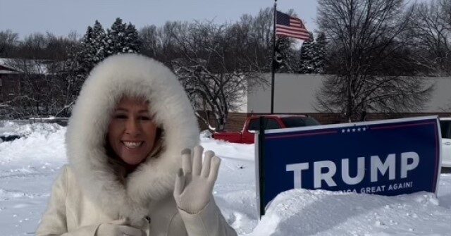 Exclusive Photos — Marjorie Taylor Greene Campaigns in -2° Iowa Weather for Trump: 'None of the Polls Matter'