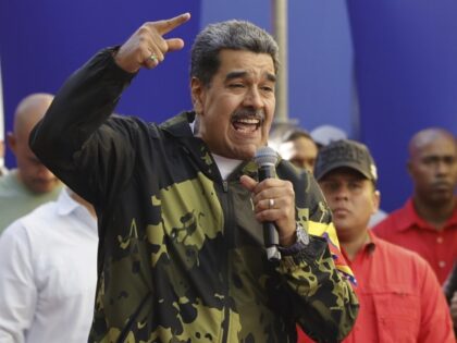 Venezuela's President Nicolas Maduro speaks during an event marking the anniversary o