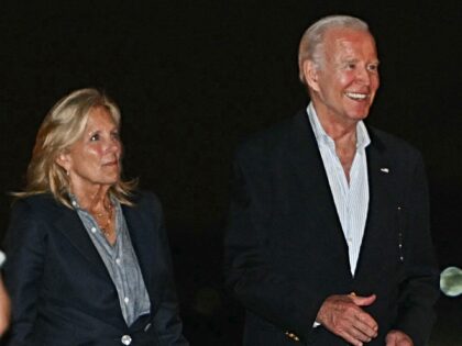 US President Joe Biden and First Lady Jill Biden greet Congresswoman Stacey Plaskett befor