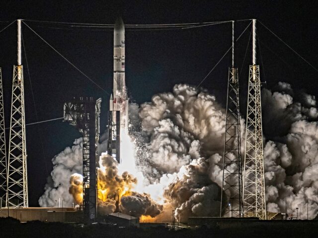 The brand new rocket, United Launch Alliance's (ULA) Vulcan Centaur, lifts off from Space