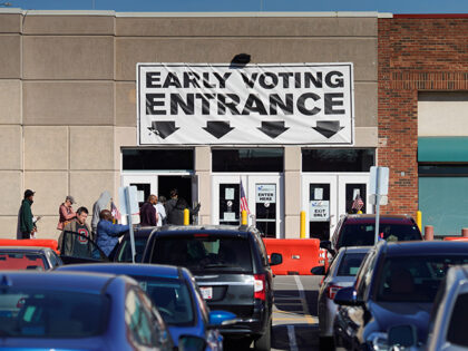 Residents line up to cast their ballots during early voting on November 3, 2023, in Columb
