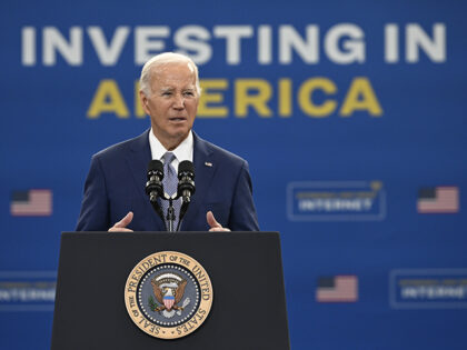 President Joe Biden delivers remarks along with NC Gov Roy Cooper on how his Bidenomics an