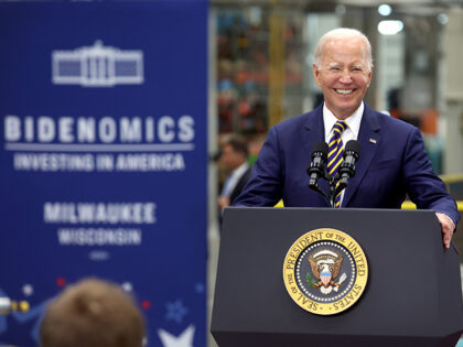 President Joe Biden speaks about “Bidenomics” on August 15, 2023 in Milwaukee, Wiscons