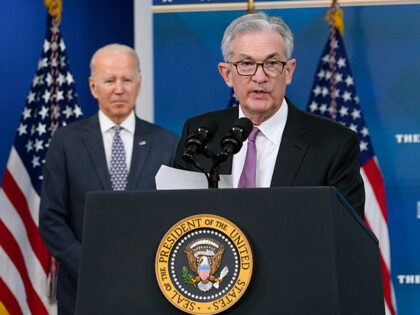 Federal Reserve Chairman Jerome Powell speaks after President Joe Biden announced Powell&#