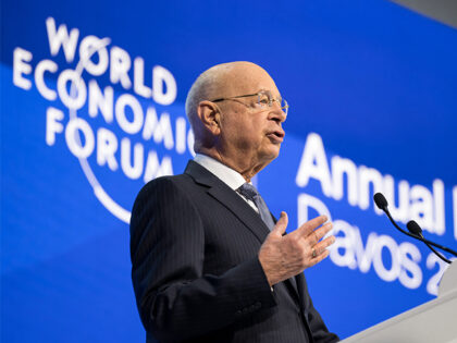 World Economic Forum (WEF) founder and executive chairman Klaus Schwab delivers a speech d