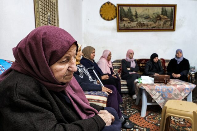 Aisha al-Aruri, the mother of slain Hamas deputy Saleh al-Aruri, was among the mourners in