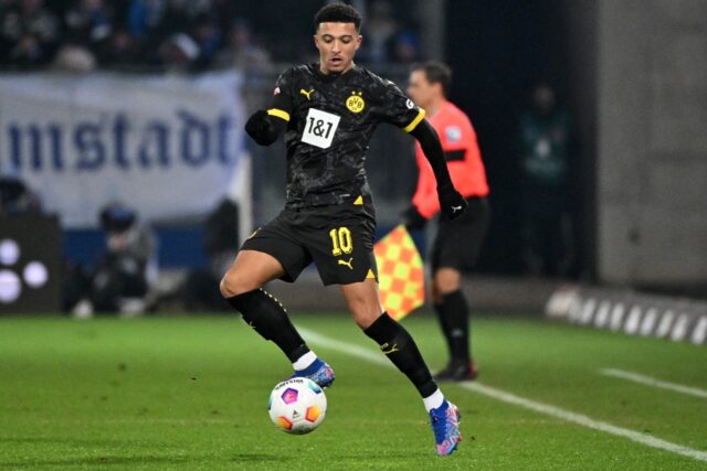 Dortmund forward Jadon Sancho set up a goal for Marco Reus just after coming on in Saturda