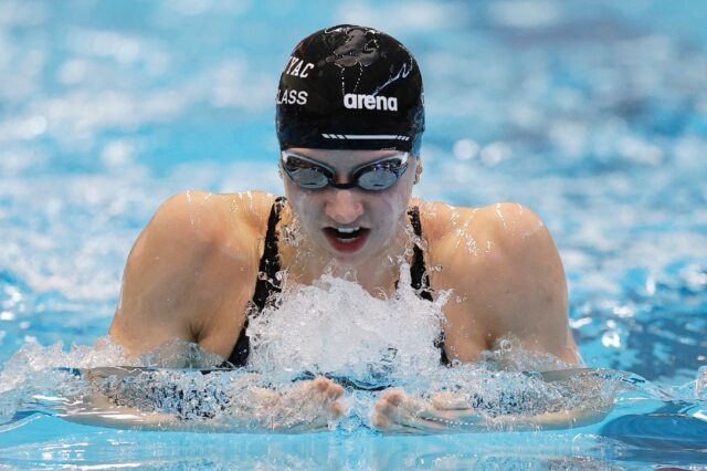 Kate Douglass set an American record in winning the women's 200m breaststroke at the Pro S