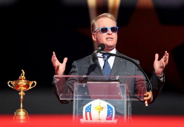 Keith Pelley, chief executive of golf's European Tour Group, will leave in April to become
