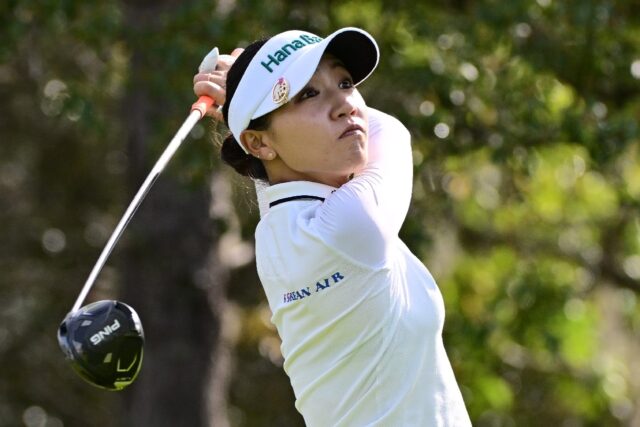 Lydia Ko of New Zealand fired a 67 to grab a share of the lead after the second round of t