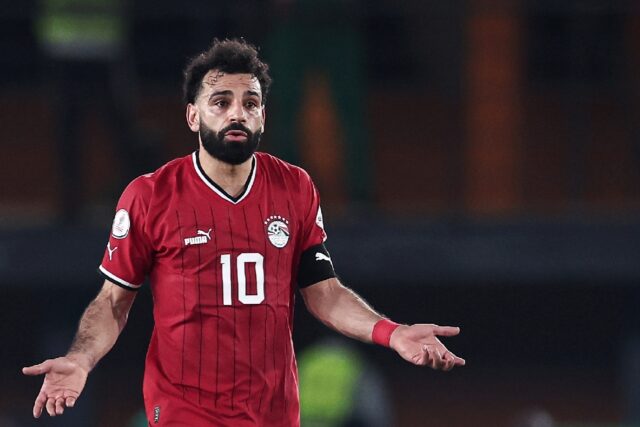 Mohamed Salah (C) prevented Egypt from suffering a shock loss against Mozambique with a la