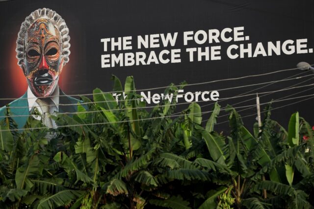 Nana Kwame Bediako initially attracted attention with his masked billboard signs before re