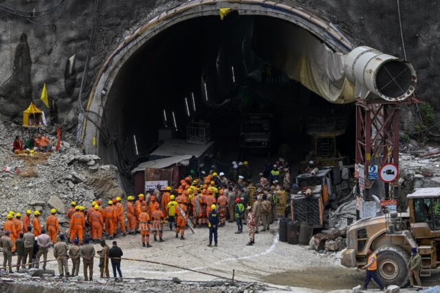 A group of 41 workers spent more than two weeks trapped inside the under-construction Silk