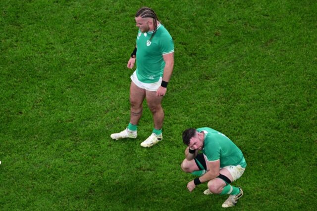 Peter O'Mahony's (R) despair after a heartbreaking World Cup loss has transformed into del