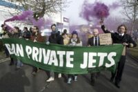 Greta Thunberg joins hundreds marching in England to protest airport’s expansion for private planes