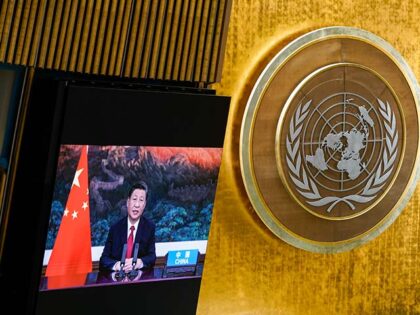 China's President Xi Jinping remotely addresses the 76th session of the United Nation