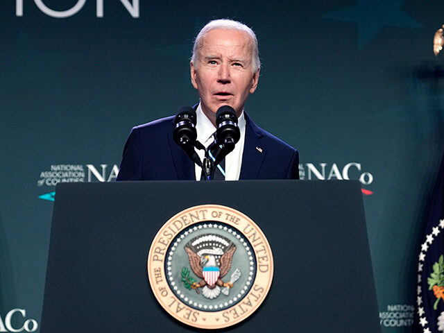 President Joe Biden delivers remarks to the National Association of Counties Legislative C