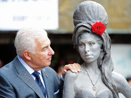as a statue of the late Amy Winehouse is unveiled in Camden Town on September 14, 2014 in