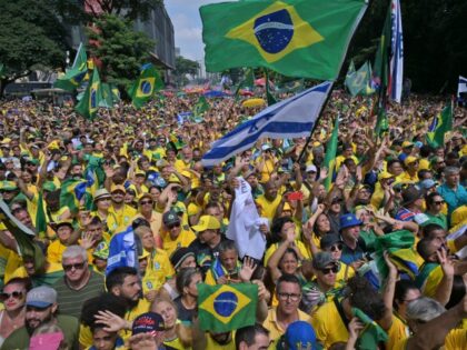 People are demonstrating in support of former Brazilian President Jair Bolsonaro in downto