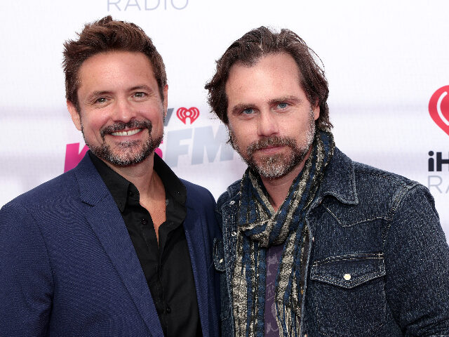 CARSON, CALIFORNIA - JUNE 04: (L-R) Will Friedle and Rider Strong attend the 2022 iHeartRa