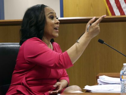 Fulton County District Attorney Fani Willis testifies during a hearing on the Georgia elec