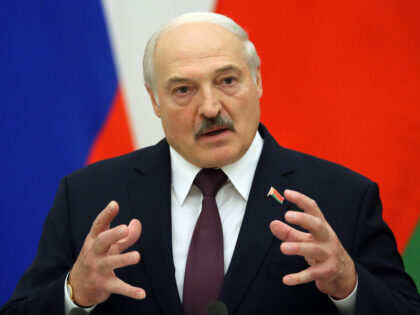 MOSCOW, RUSSIA - SEPTEMBER 09: (RUSSIA OUT) Belarussian President Alexander Lukashenko spe