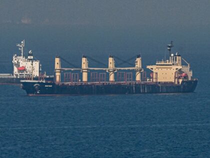 TOPSHOT - Cargo ship Rubymar (R), carrying Ukrainian grain, and cargo ship Stella GS (L) o