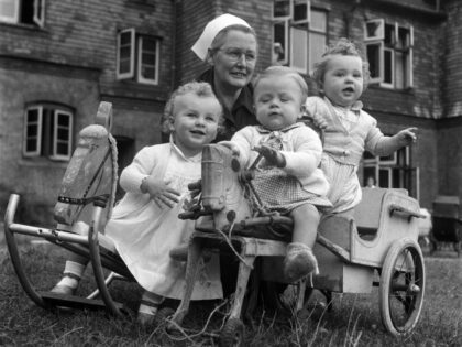 Home for unmarried mothers at Erith. September 1952. (Photo by Daily Mirror/Mirrorpix via